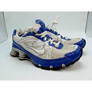 Nike White & Blue Shox - Ladies size 9